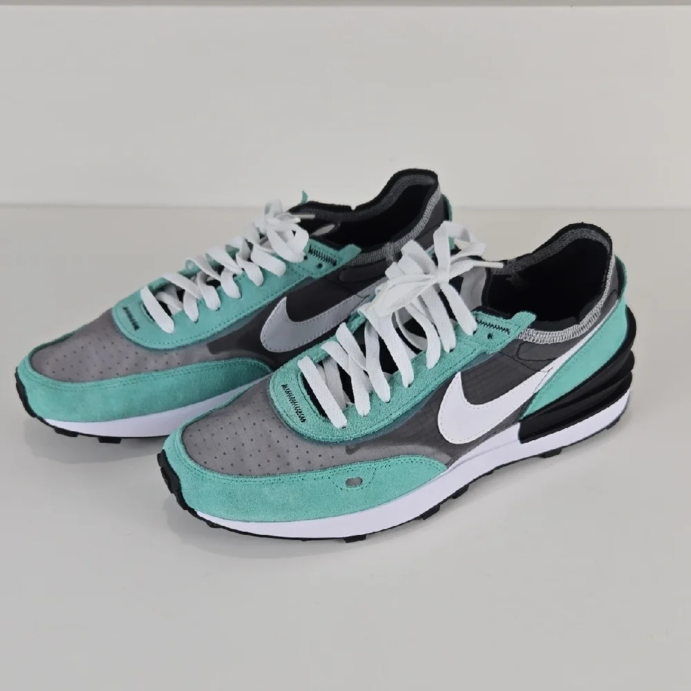 Nike Waffle One Teal & Black Running Shoes 9 - Picture 5 of 15